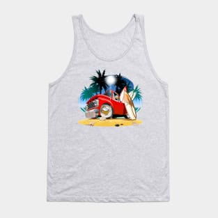 Vector cartoon retro pickup Tank Top